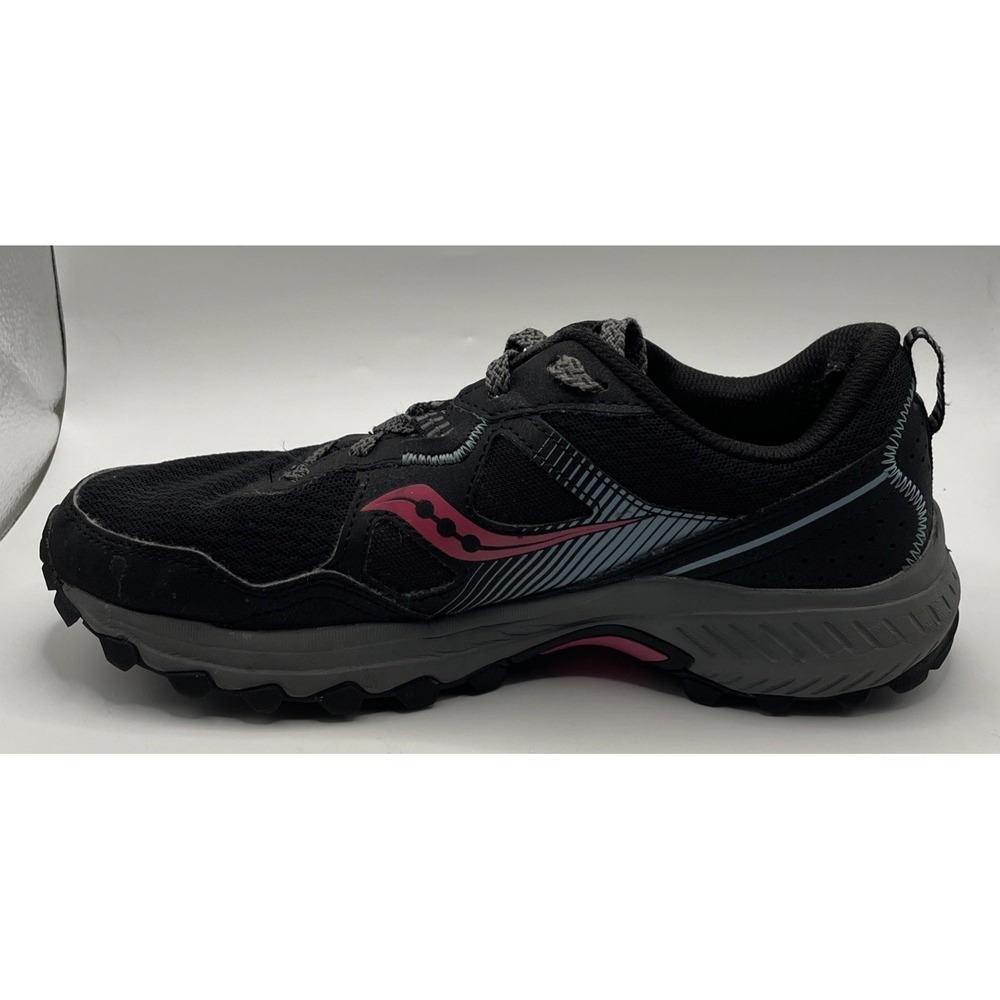 Saucony Womens 8.5W Excursion TR16 Trail S10745-10 Black/Fuchsia Running Shoes - Picture 6 of 9
